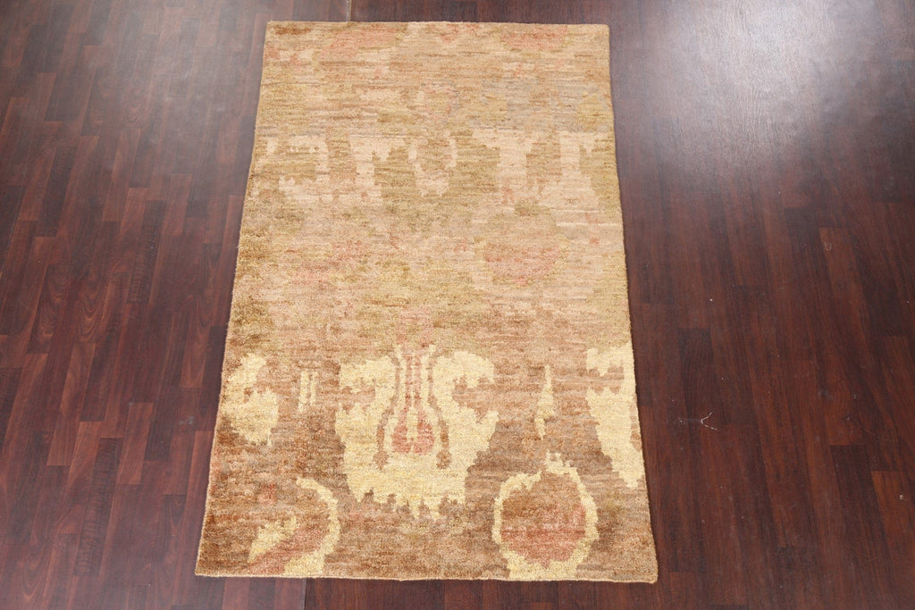 Abstract Hand-Knotted Area Rug 5x8