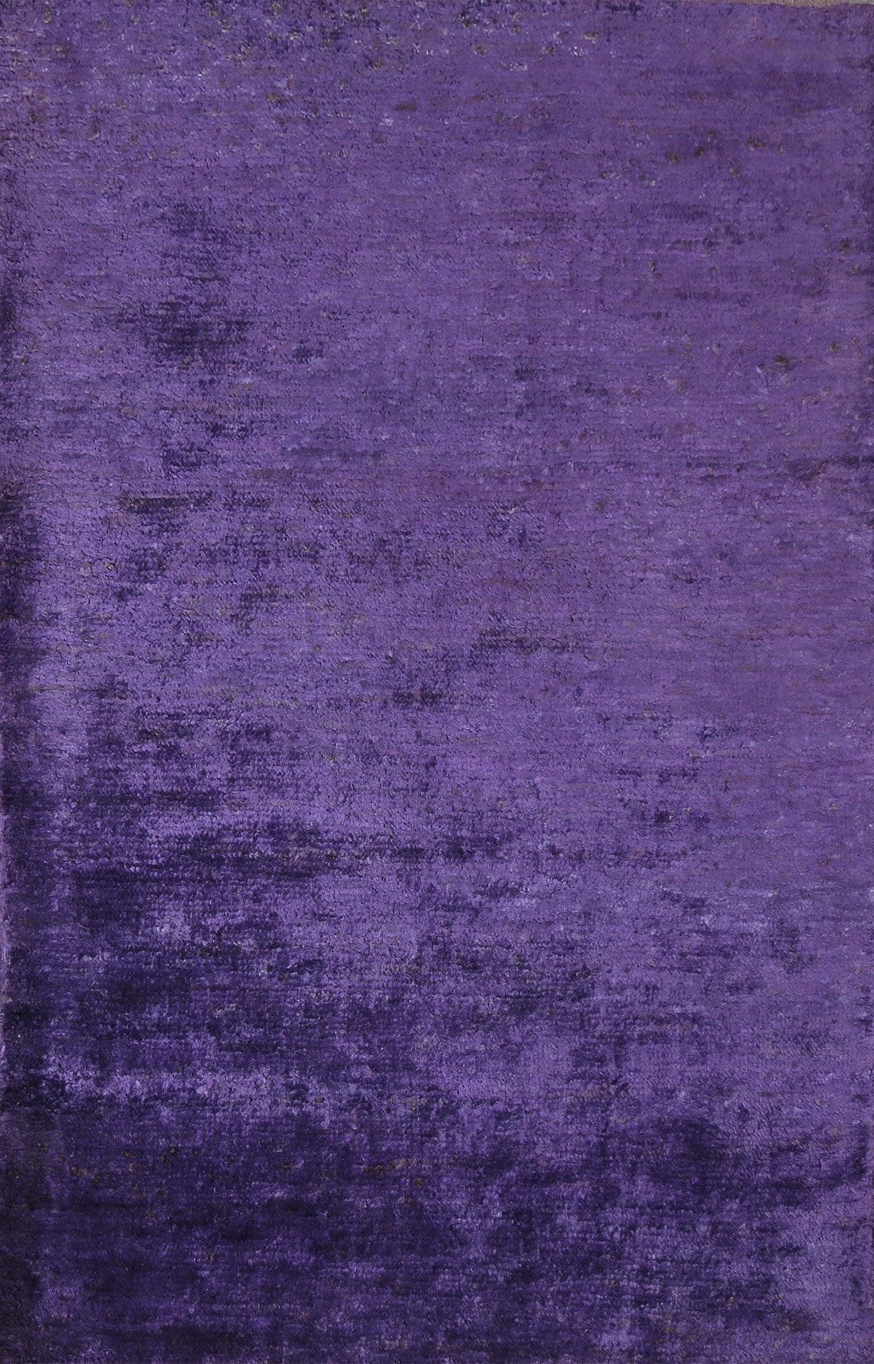 Purple Contemporary Hand-Knotted Area Rug 5x8