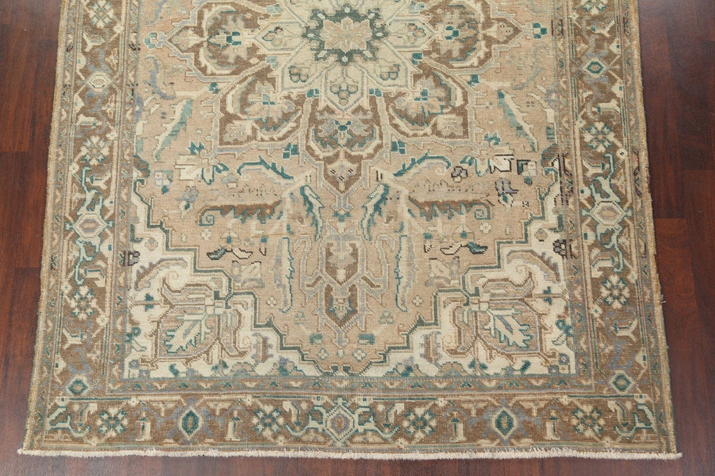 Antique Geometric Heriz Persian Area Rug 8x11