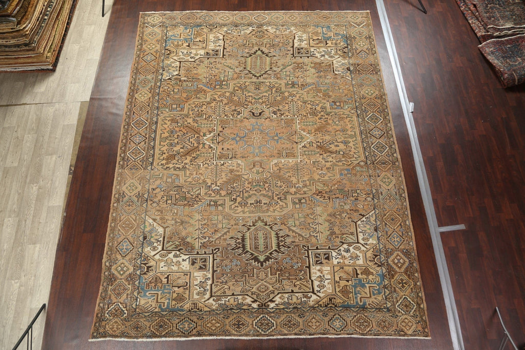 Geometric Heriz Persian Area Rug 10x13