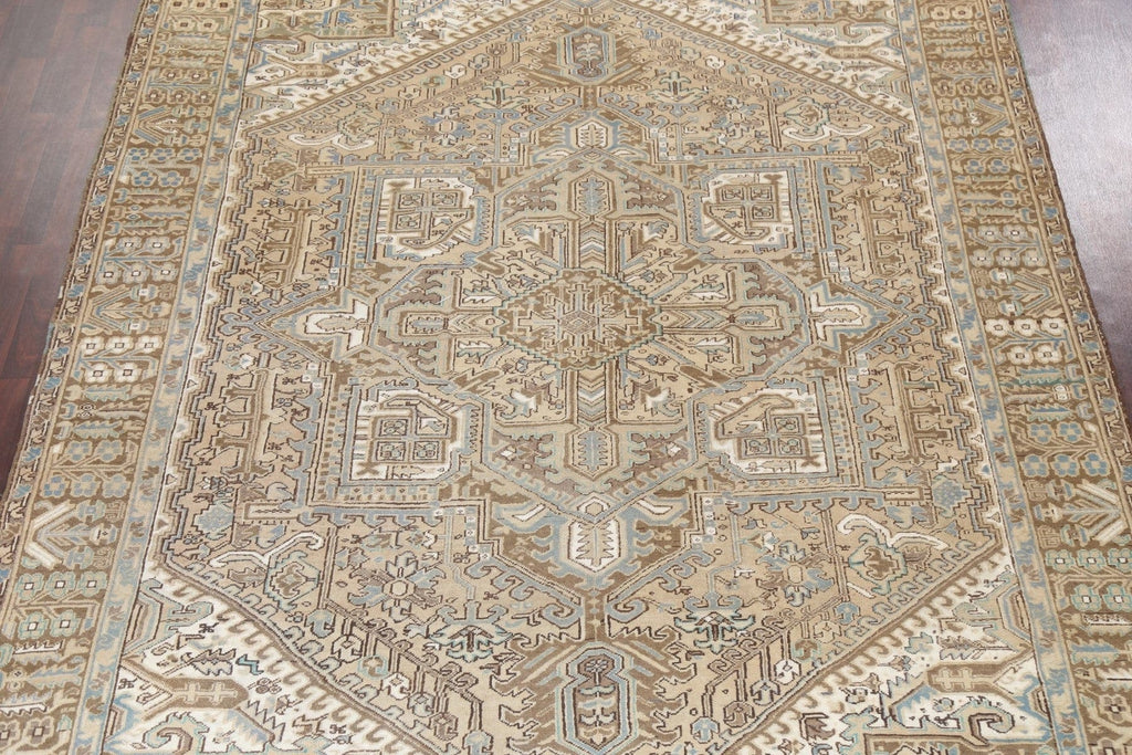 Geometric Heriz Persian Area Rug 10x13