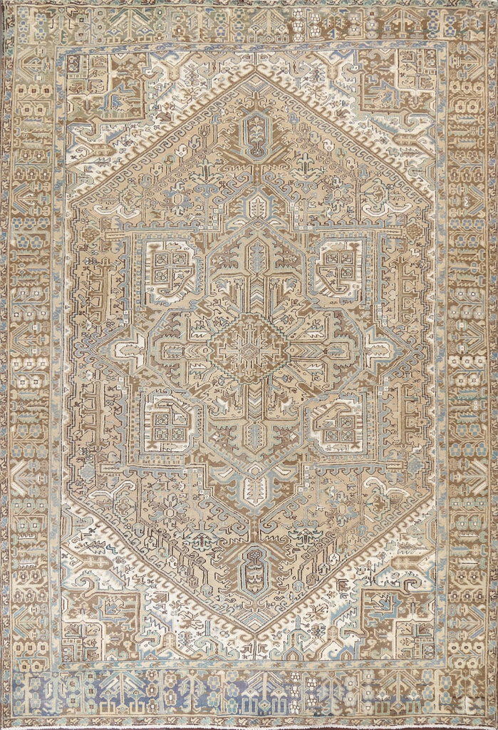 Geometric Heriz Persian Area Rug 10x13