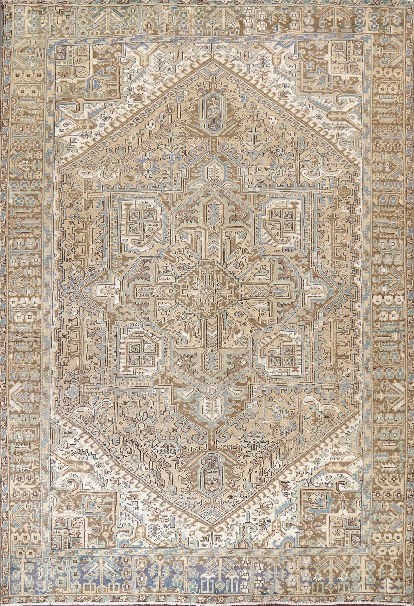 Geometric Heriz Persian Area Rug 10x13