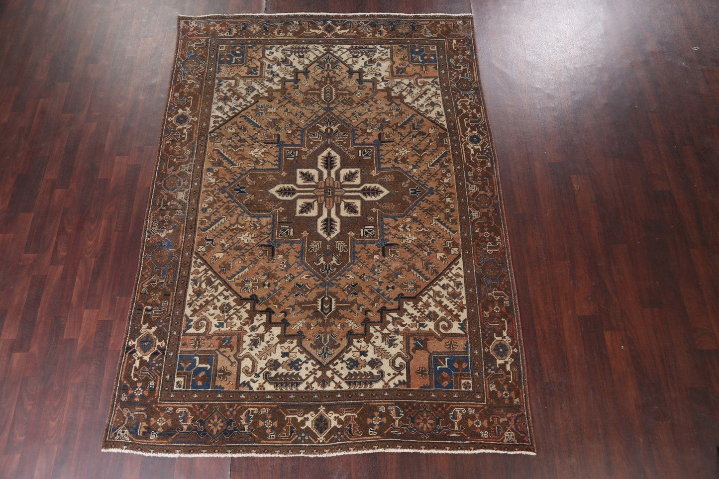 Geometric Heriz Persian Area Rug 7x10