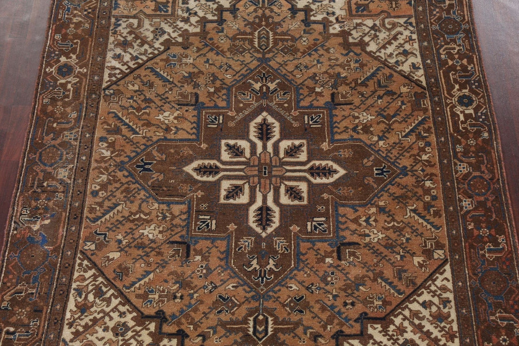 Geometric Heriz Persian Area Rug 7x10