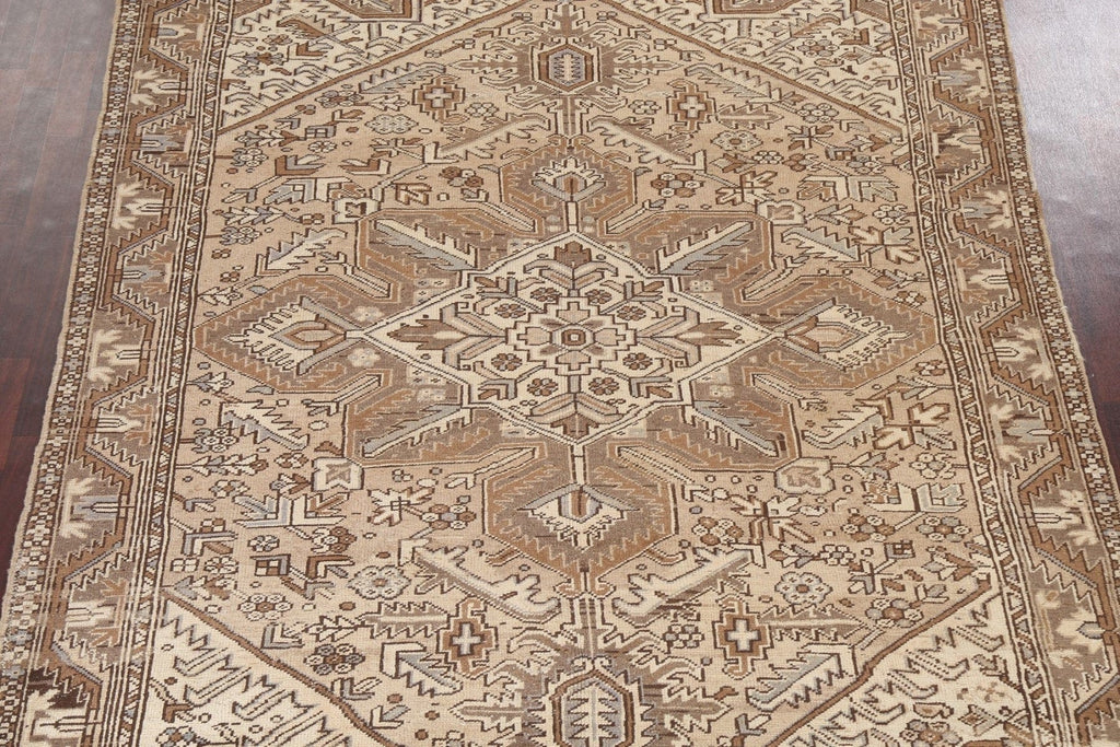 Vintage Geometric Heriz Persian Area Rug 8x11