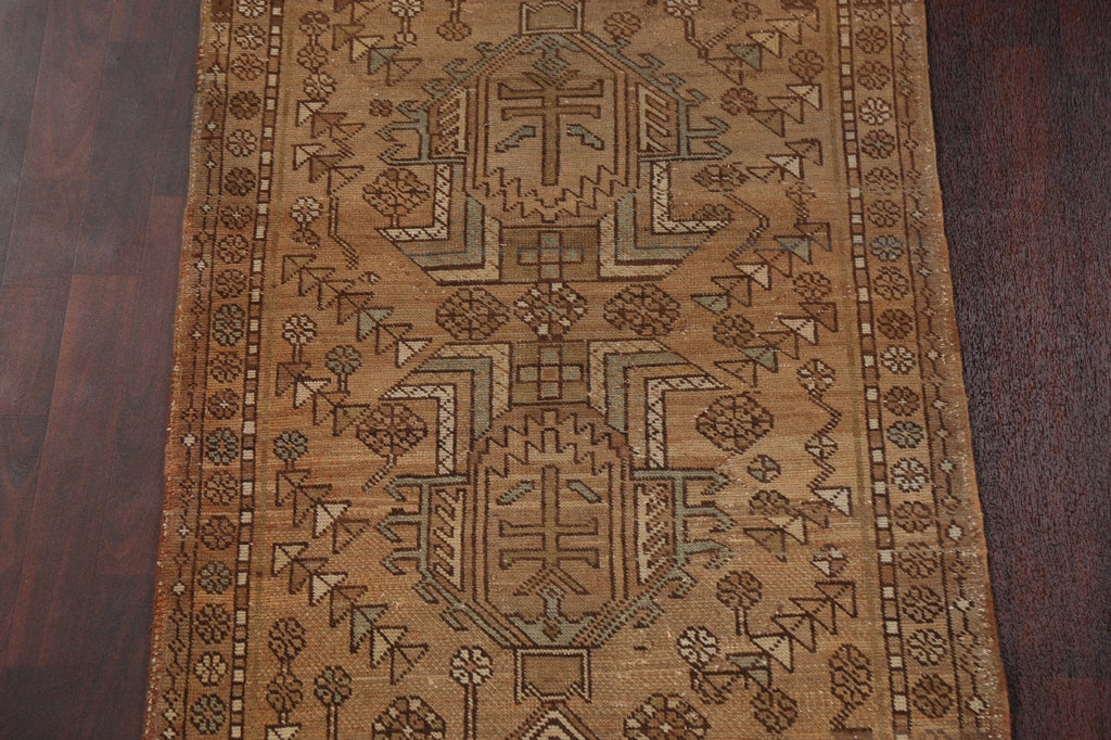 Geometric Hamedan Persian Runner Rug 3x12