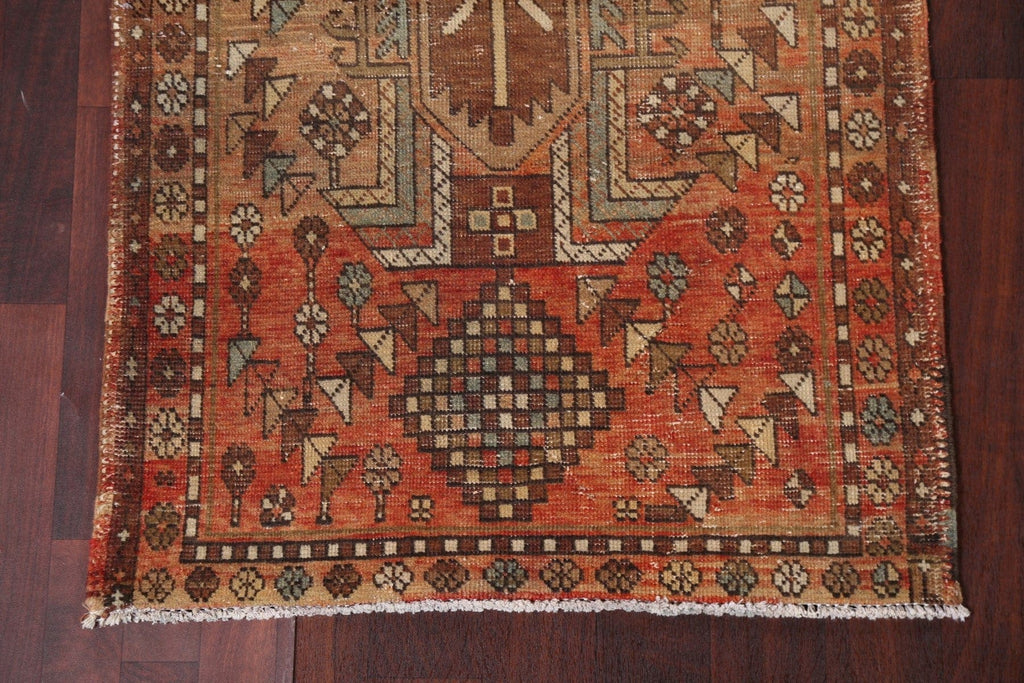 Geometric Hamedan Persian Runner Rug 3x12