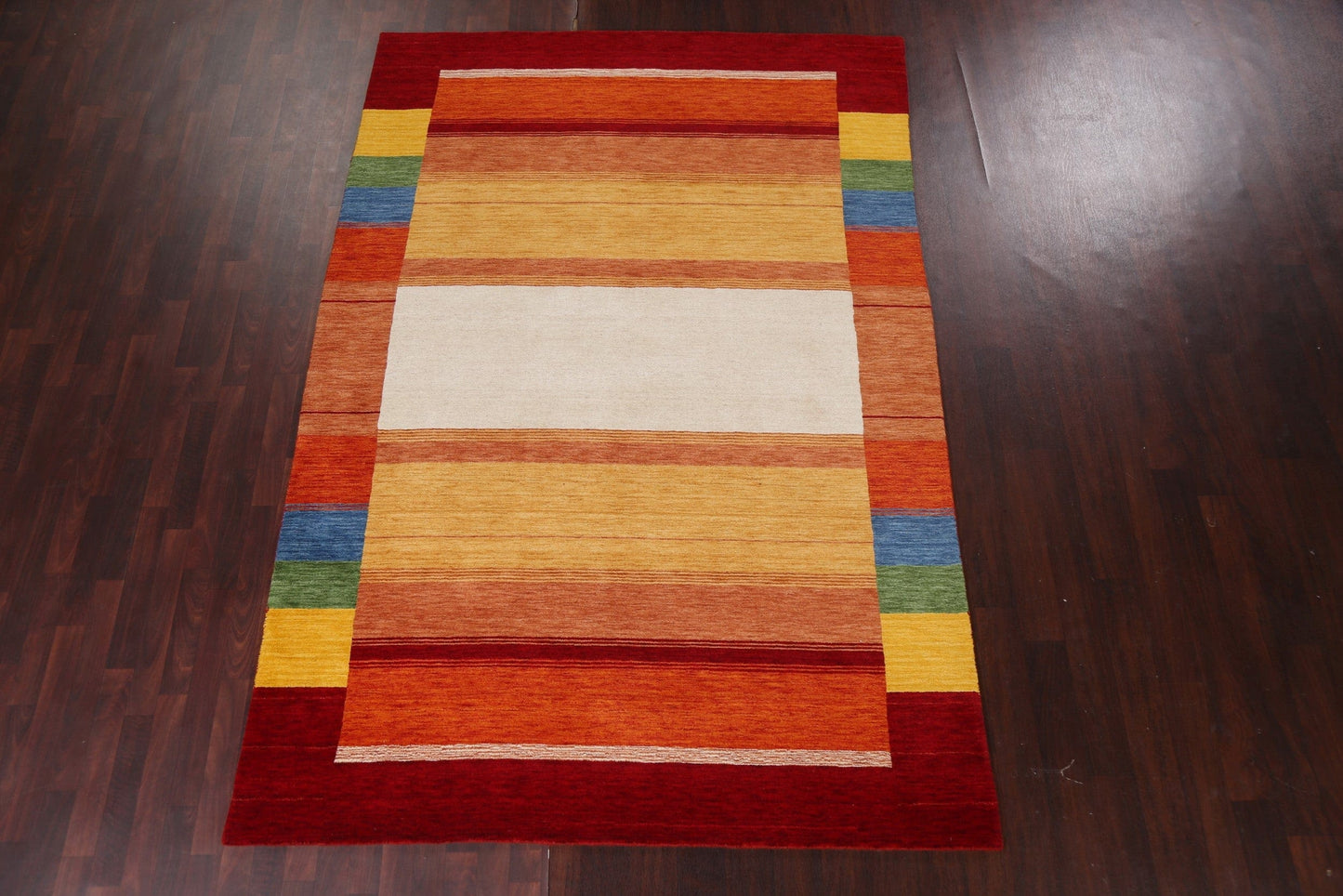 Stripe Gabbeh Wool Area Rug 6x10