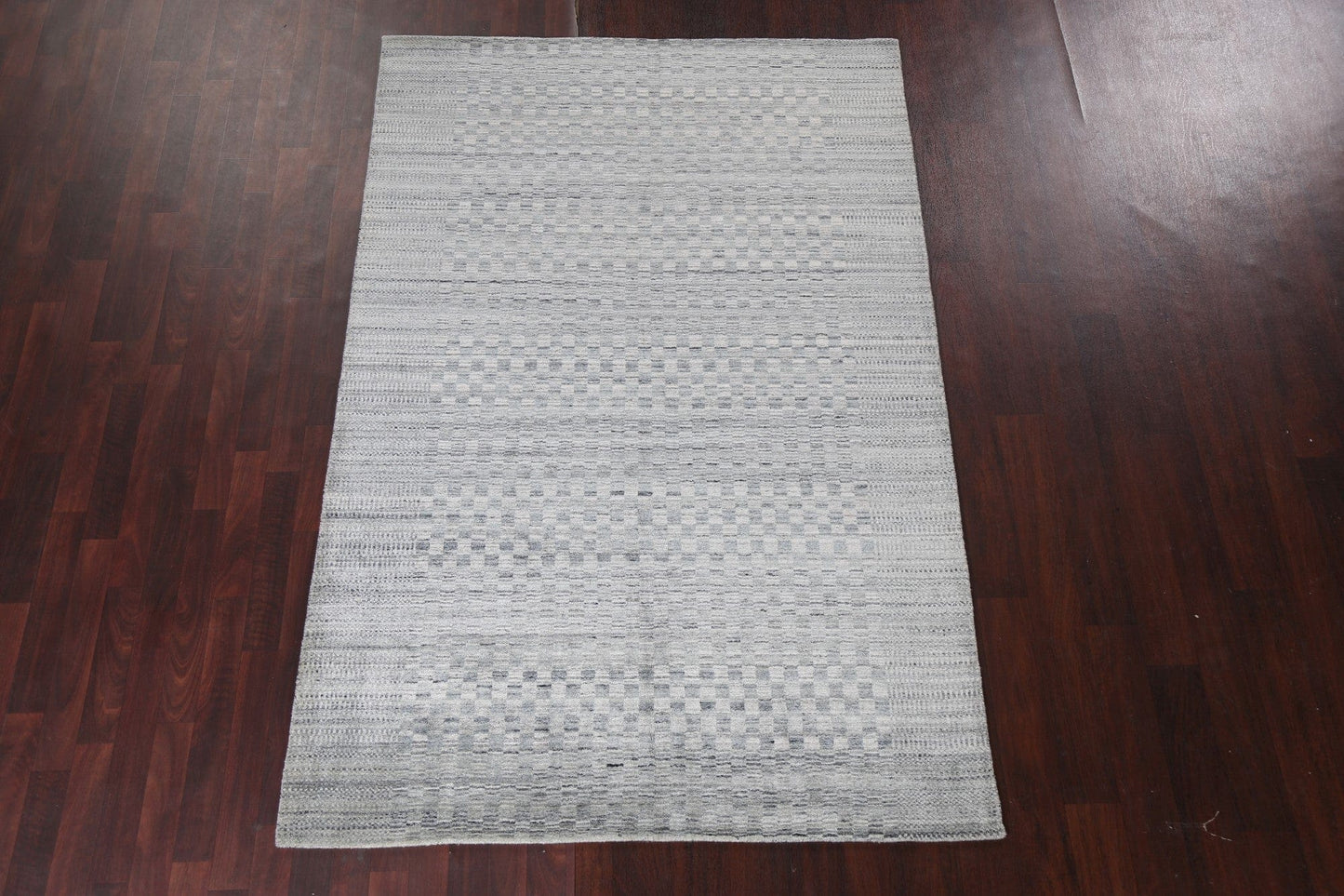 Checkered Gabbeh Wool Area Rug 5x8