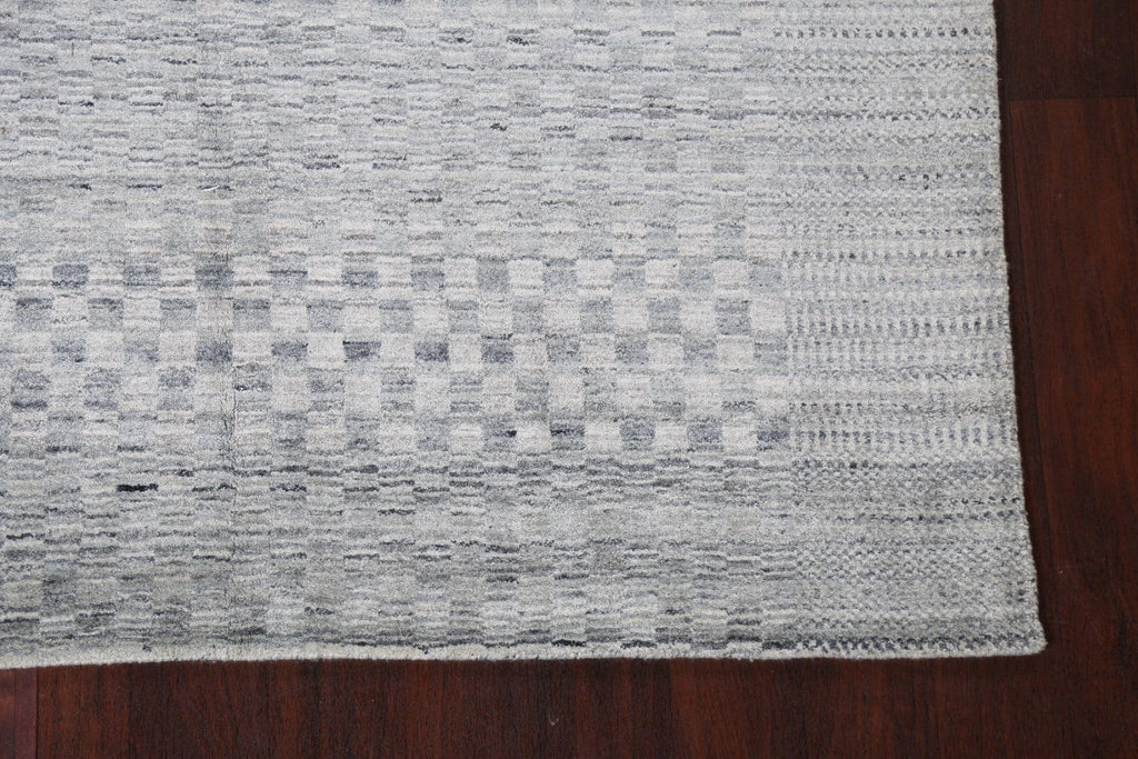 Checkered Gabbeh Wool Area Rug 5x8