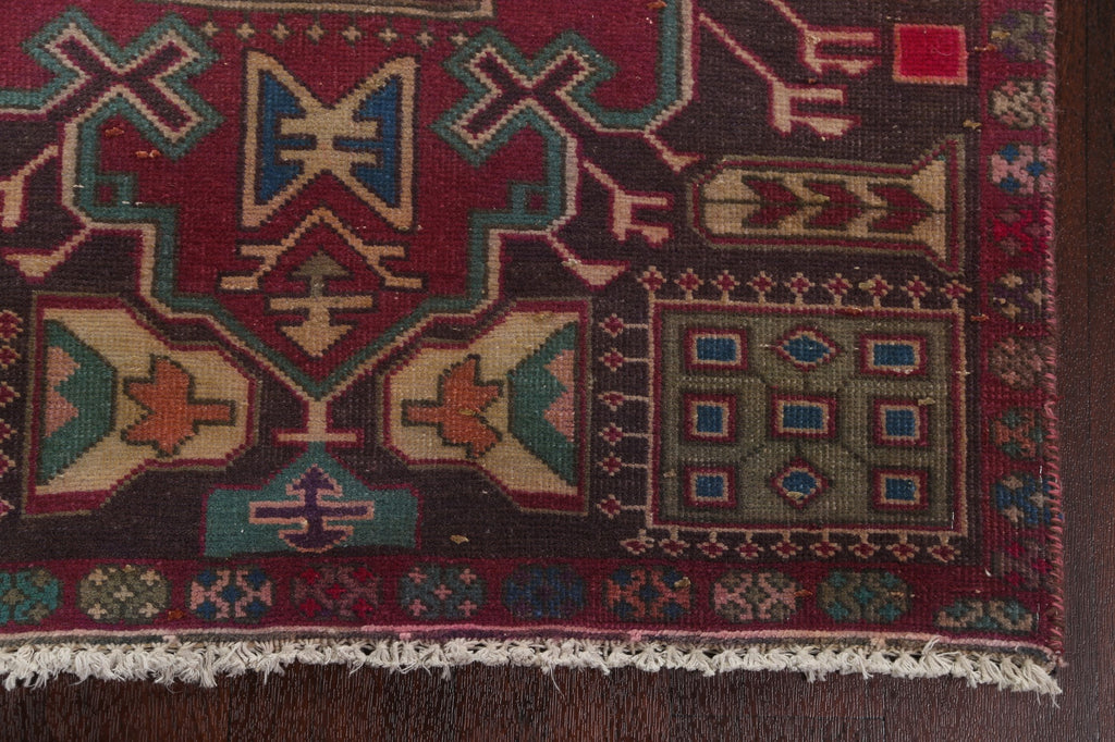 Tribal Geometric Meshkin Persian Runner Rug 3x9