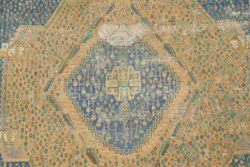 Antique Geometric Sirjan Persian Area Rug 5x8