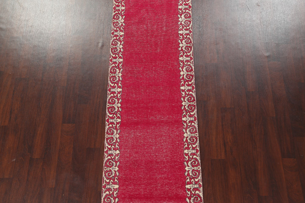 Bordered Tabriz Persian Runner Rug 3x11