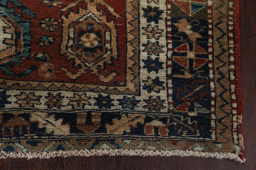 Vintage Heriz Persian Runner Rug 4x14