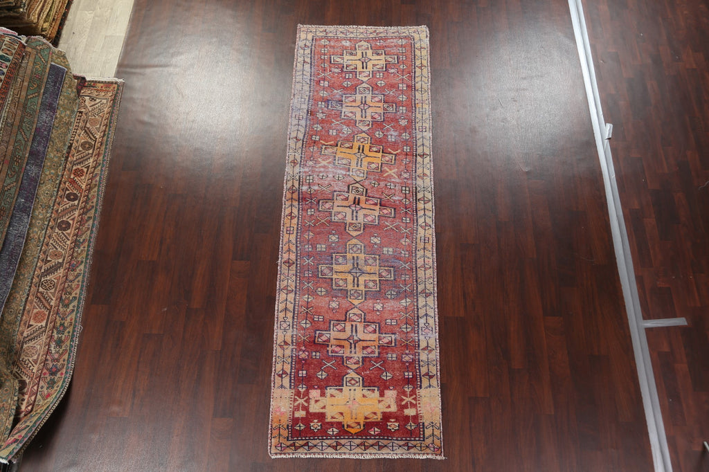 Geometric Meshkin Persian Runner Rug 3x11