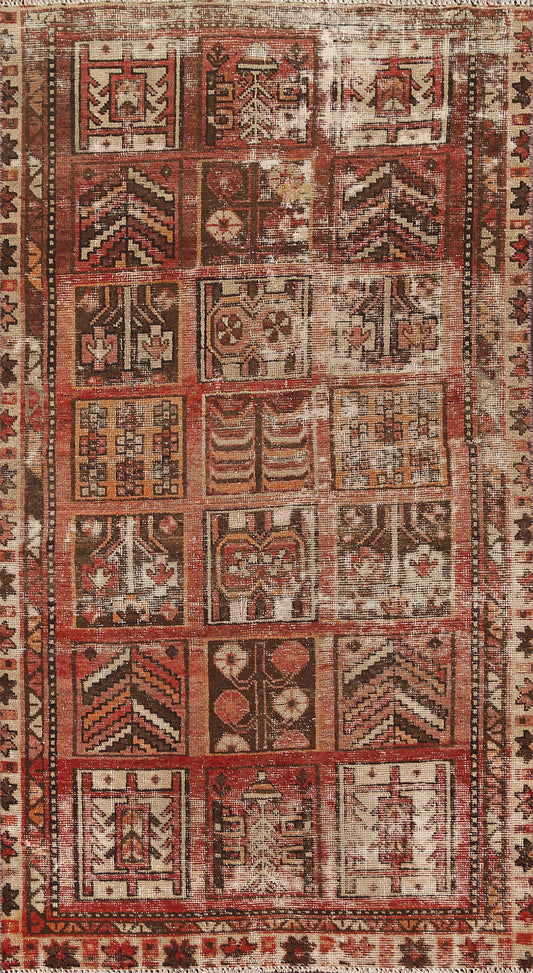Vintage Wool Bakhtiari Persian Area Rug 4x7