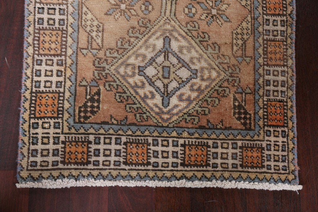 Vintage Heriz Persian Runner Rug 2x7