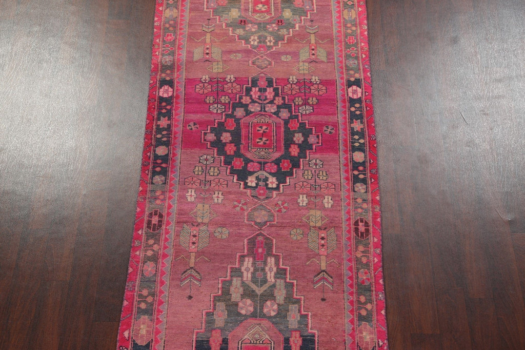 Geometric Meshkin Persian Runner Rug 4x14