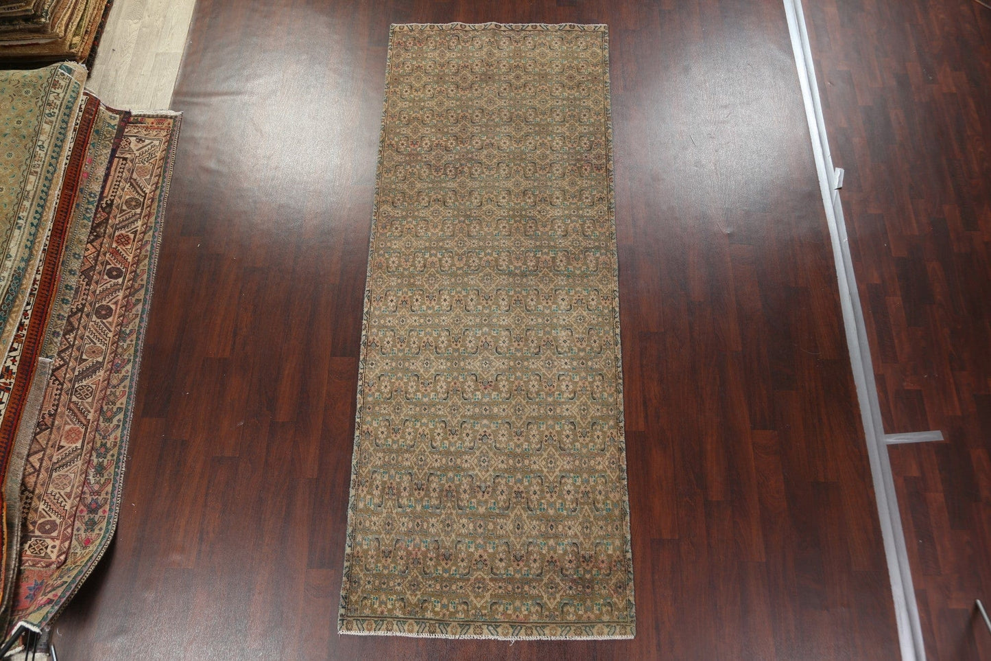 All-Over Wool Mahal Persian Runner Rug 4x11