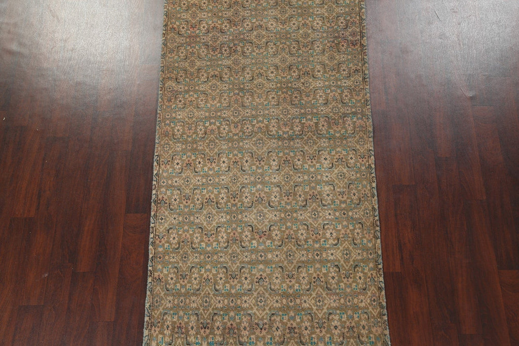 All-Over Wool Mahal Persian Runner Rug 4x11