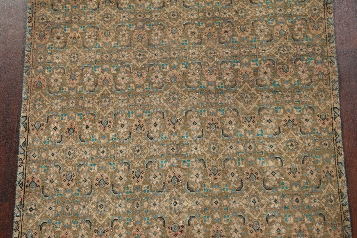 All-Over Wool Mahal Persian Runner Rug 4x11