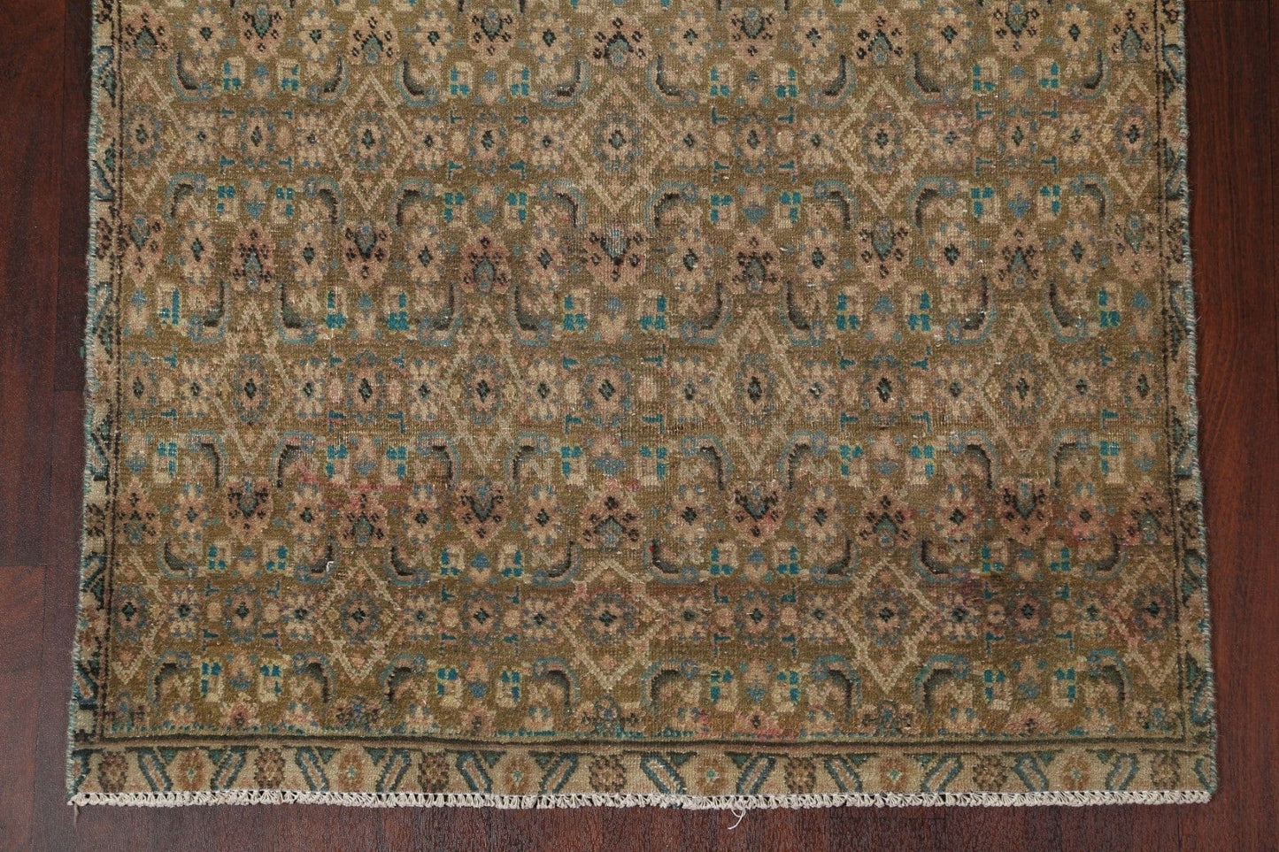 All-Over Wool Mahal Persian Runner Rug 4x11