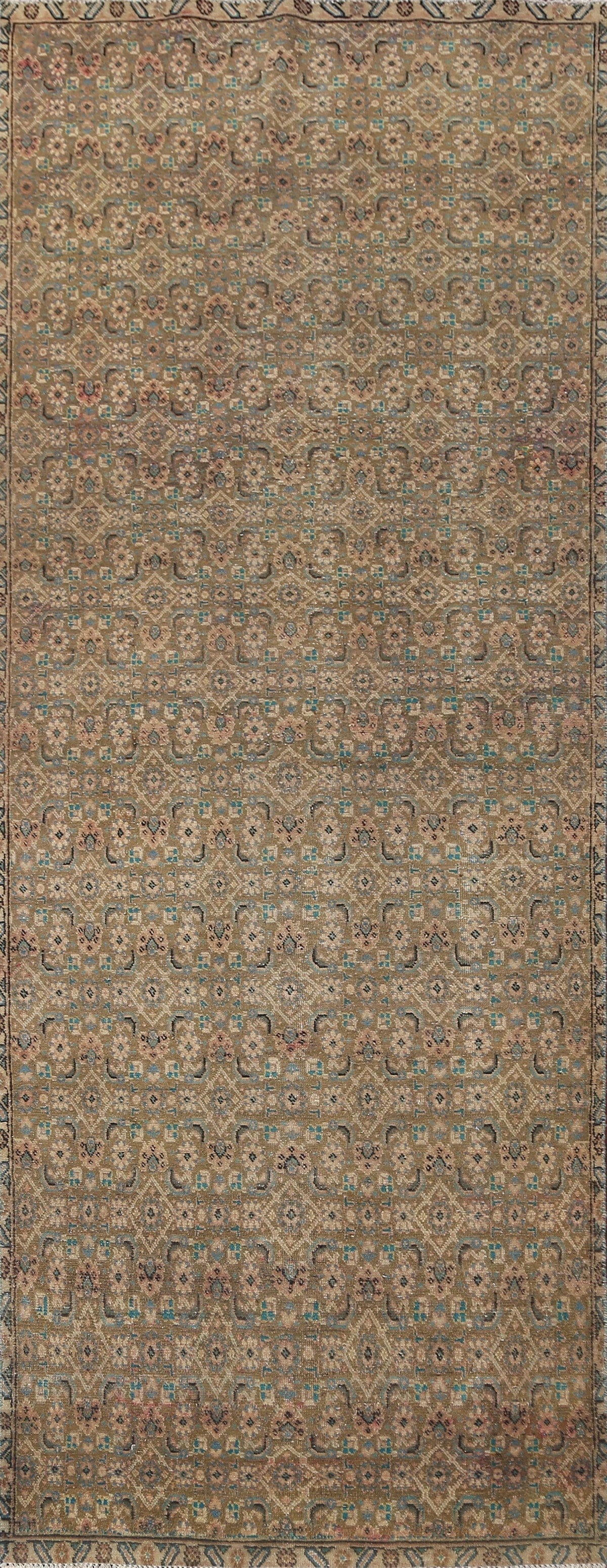 All-Over Wool Mahal Persian Runner Rug 4x11