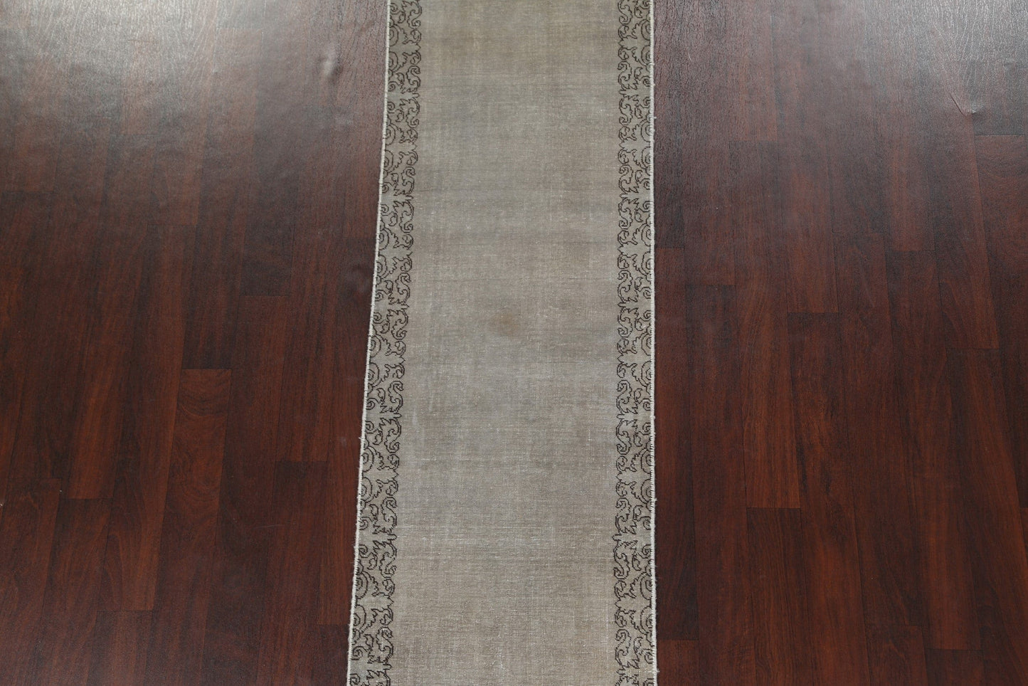 Distressed Over-Dyed Tabriz Persian Runner Rug 2x9