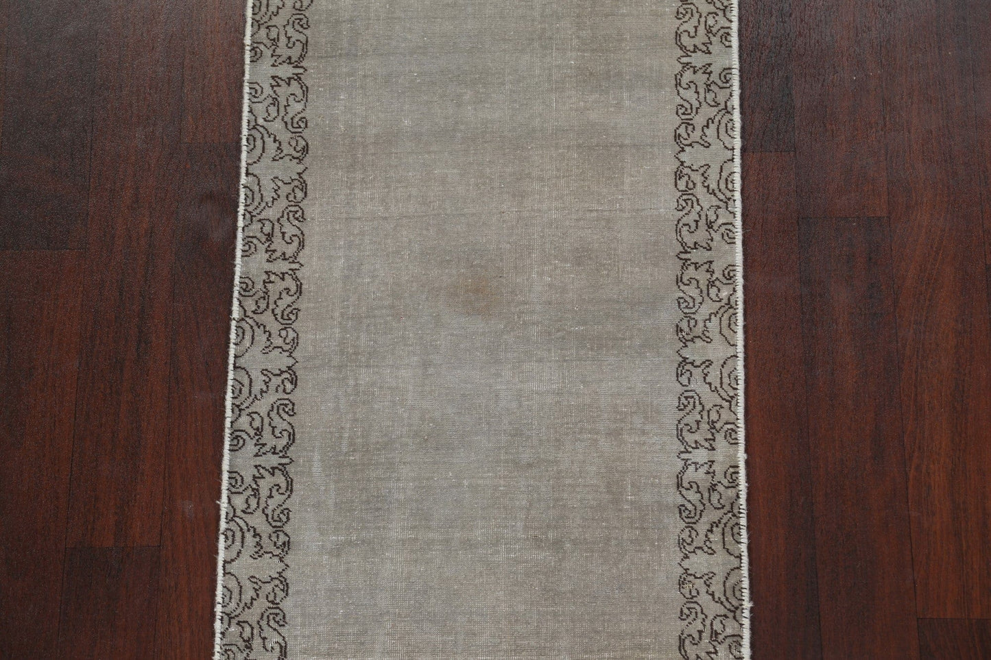 Distressed Over-Dyed Tabriz Persian Runner Rug 2x9