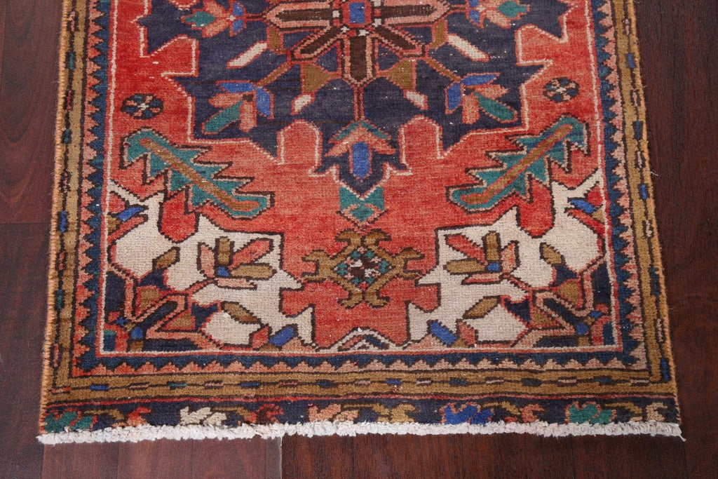 Vintage Wool Heriz Persian Runner Rug 2x10