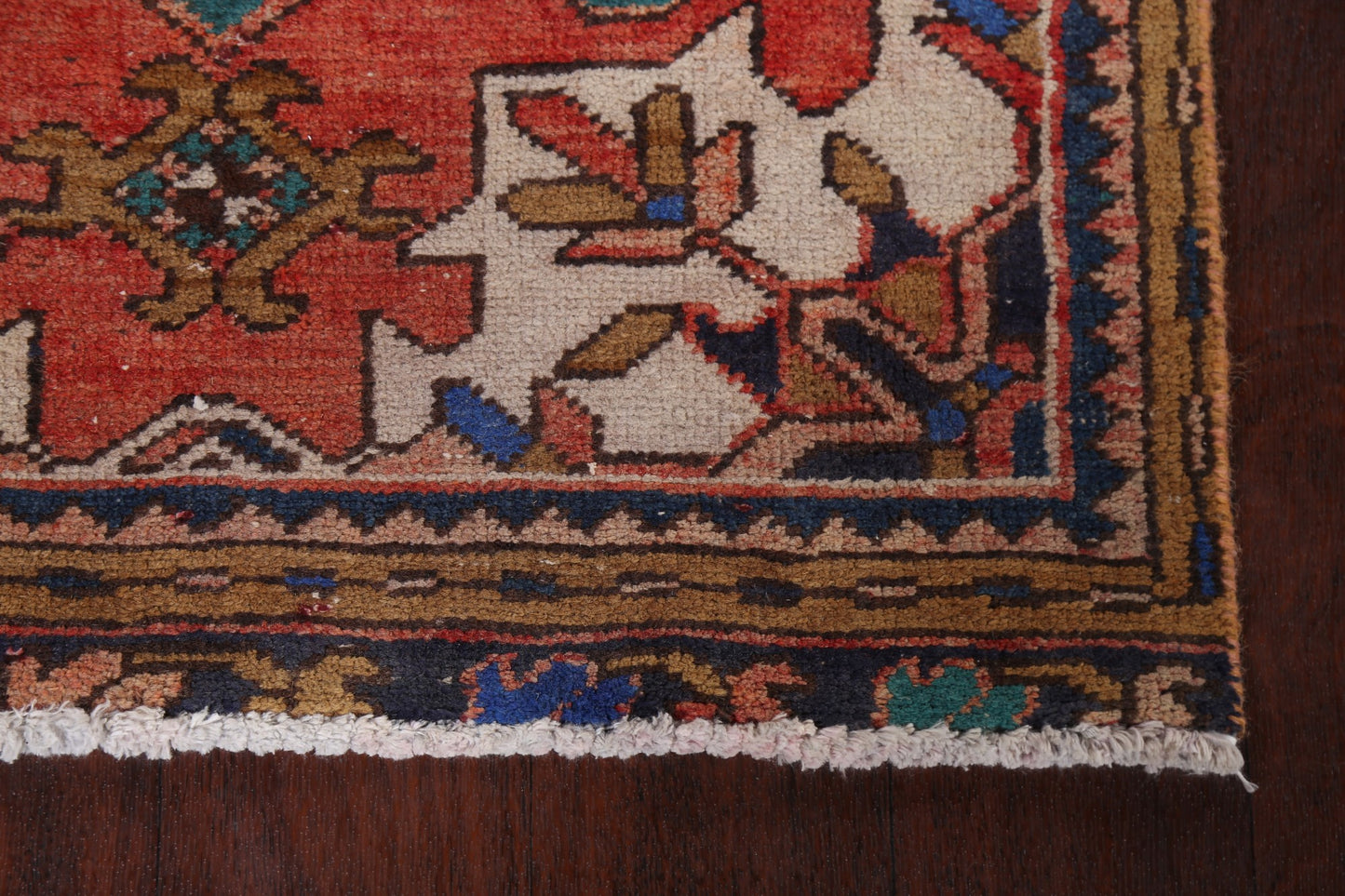 Vintage Wool Heriz Persian Runner Rug 2x10