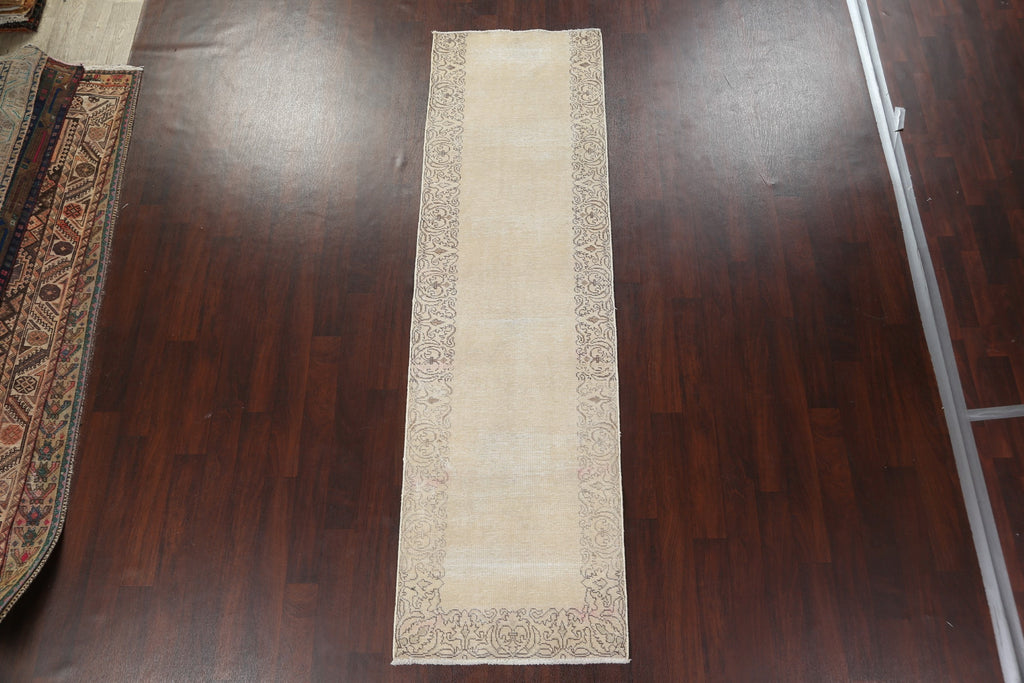 Vintage Wool Tabriz Persian Runner Rug 3x10