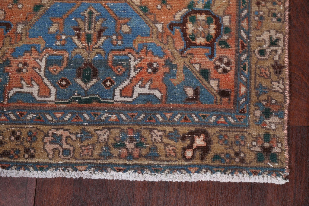 Vintage Heriz Persian Runner Rug 3x10