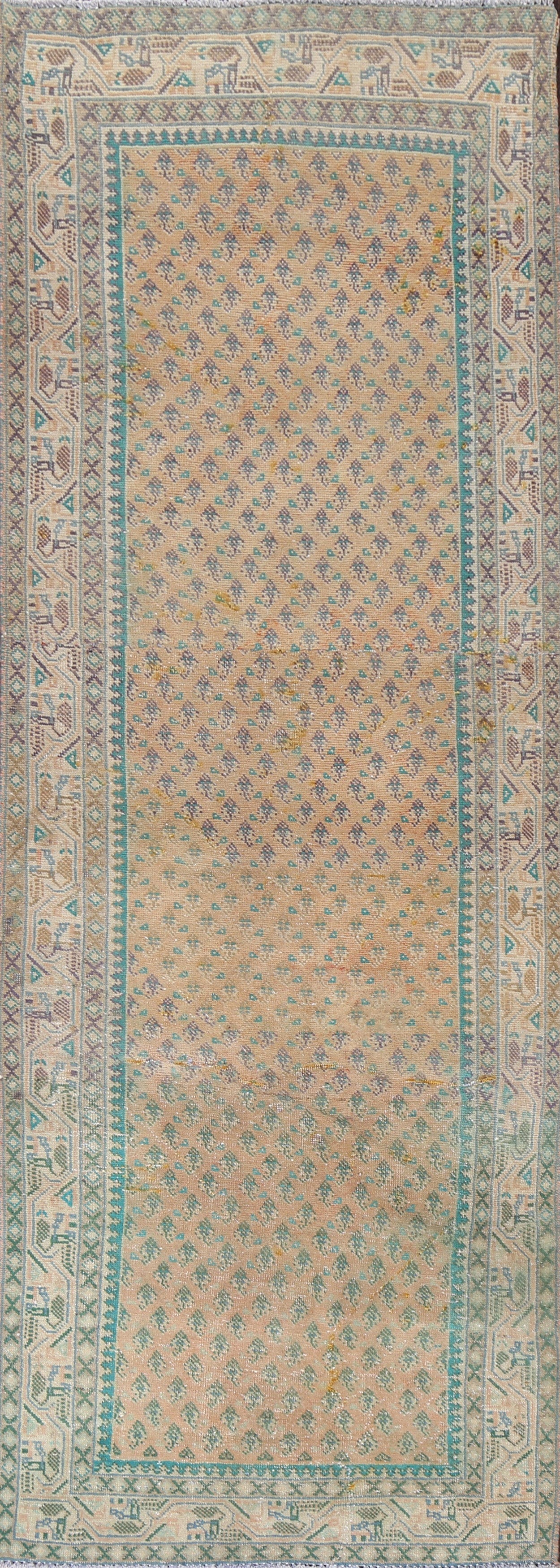 Boteh Botemir Persian Runner Rug 3x9