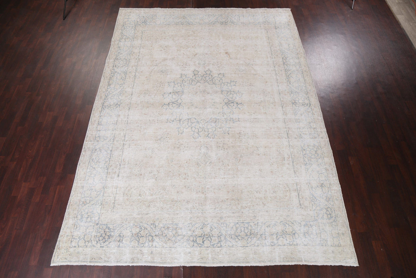 Antique Distressed Kerman Persian Area Rug 10x13