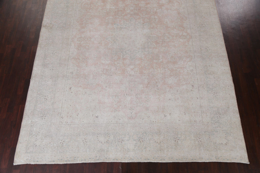 Muted Distressed Kerman Persian Area Rug 10x12