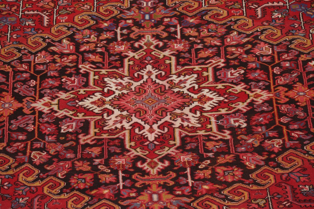 Vegetable Dye Red Wool Heriz Persian Area Rug 8x11