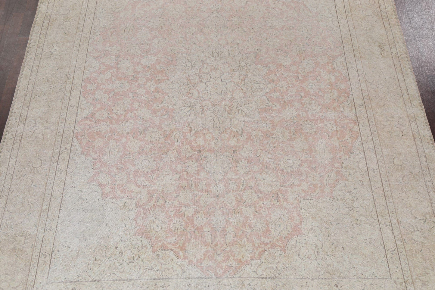 Muted Distressed Kerman Persian Area Rug 10x13