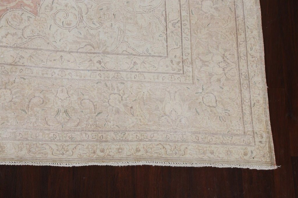 Muted Distressed Kerman Persian Area Rug 10x13