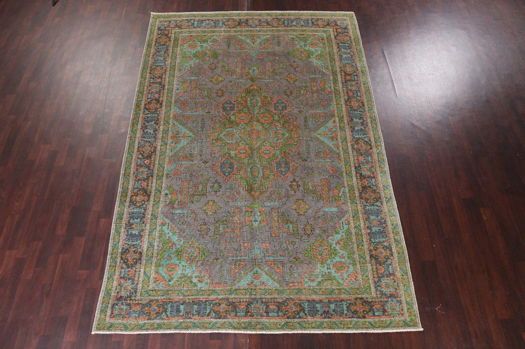 Distressed Tabriz Persian Area Rug 8x11