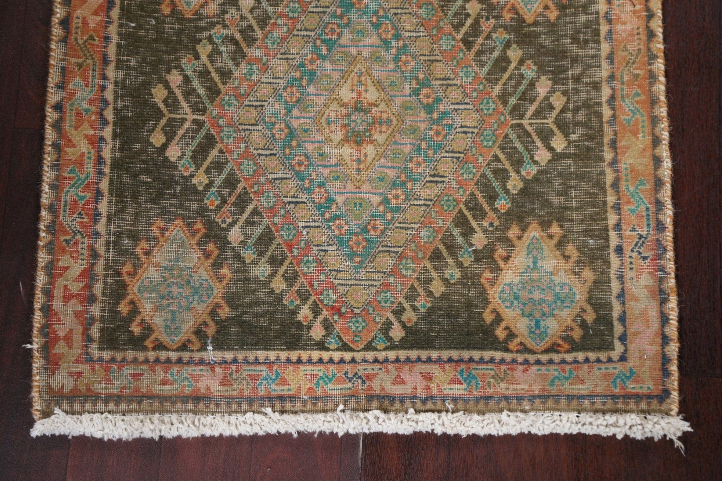 Handmade Wool Abadeh Persian Square Rug 2x2