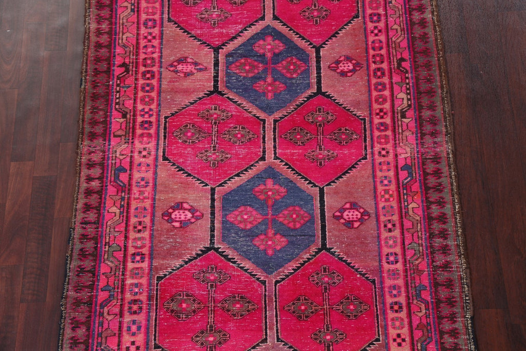 Pink Geometric Meshkin Persian Area Rug 4x8