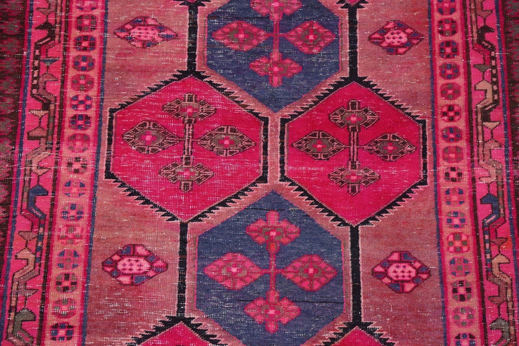 Pink Geometric Meshkin Persian Area Rug 4x8