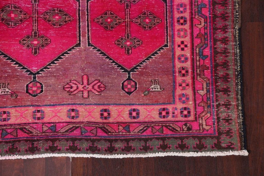 Pink Geometric Meshkin Persian Area Rug 4x8