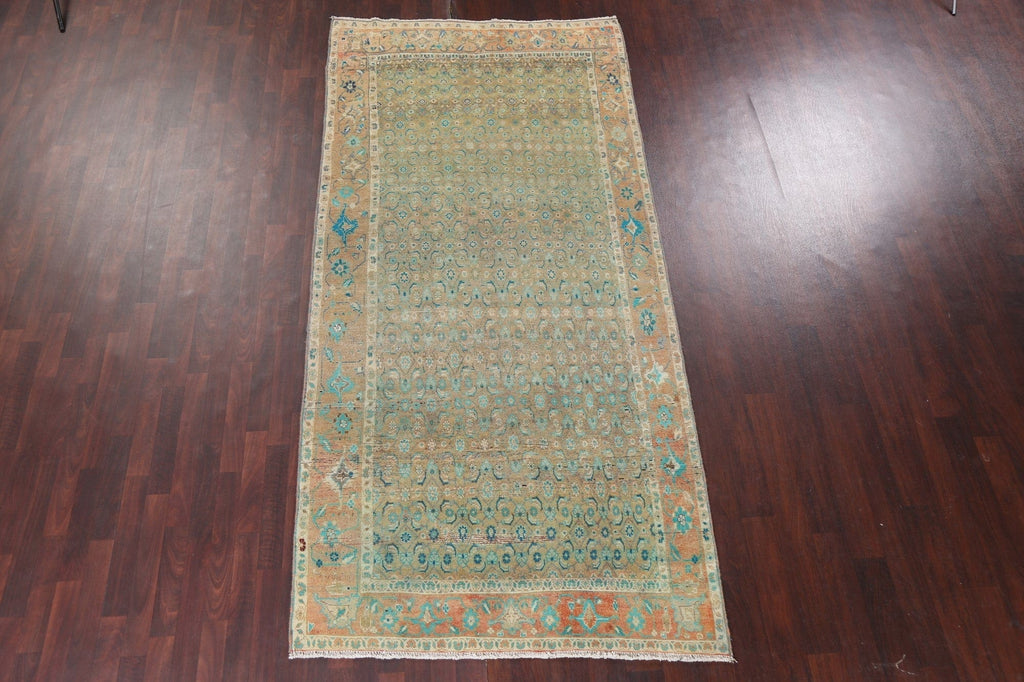 Distressed Wool Mahal Persian Area Rug 5x11