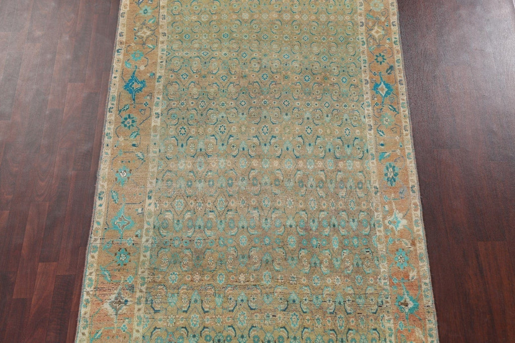 Distressed Wool Mahal Persian Area Rug 5x11