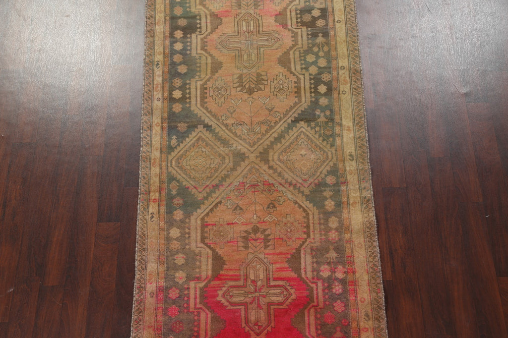 Tribal Wool Ardebil Persian Runner Rug 4x11