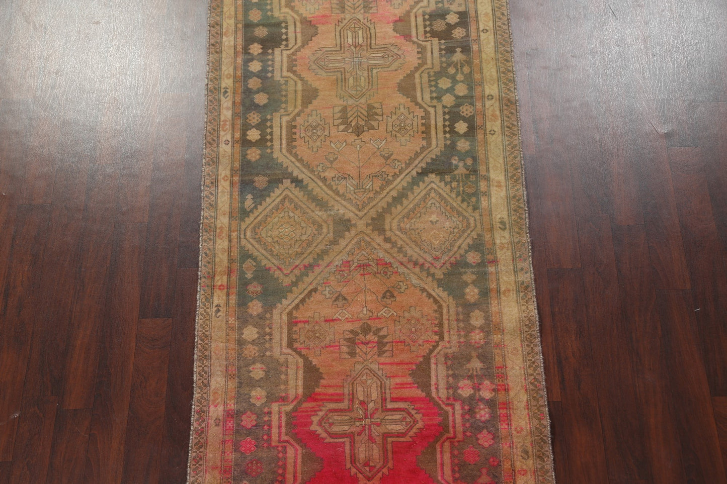 Tribal Wool Ardebil Persian Runner Rug 4x11