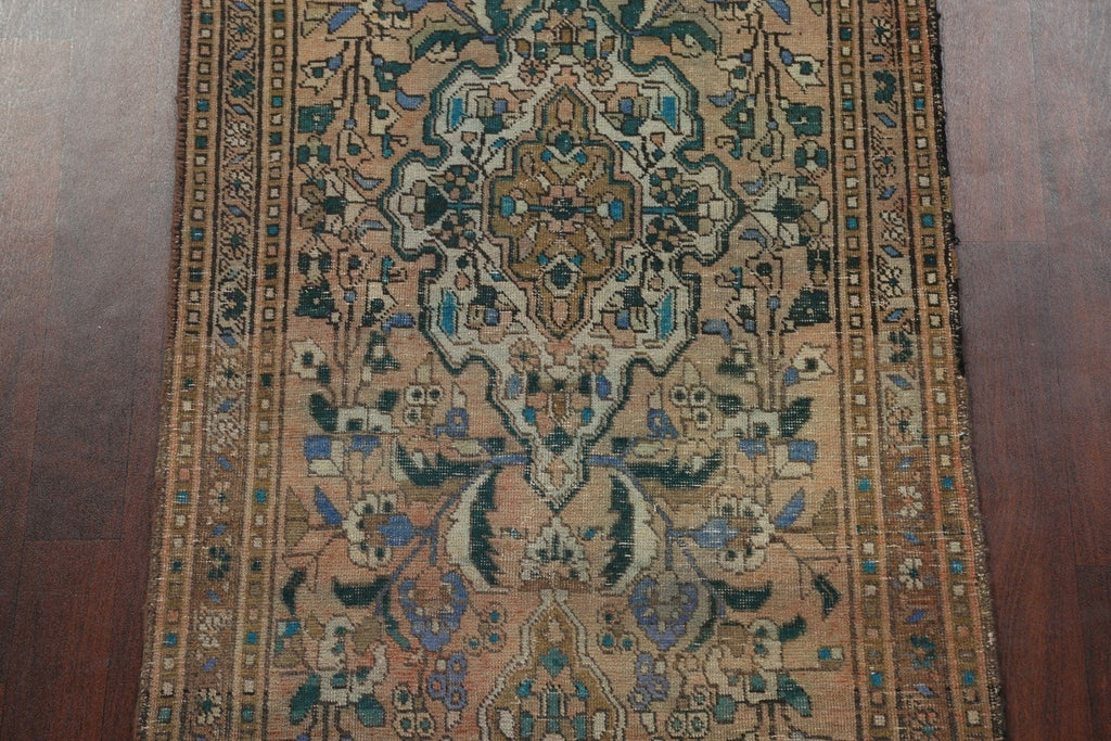 Vintage Wool Hamedan Persian Runner Rug 4x13